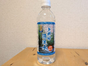 上野村源流水 悠久の森 ミネラルウォーター ラベル裏面
